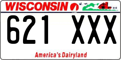 WI license plate 621XXX