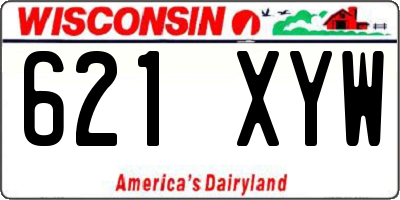 WI license plate 621XYW