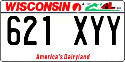 WI license plate 621XYY