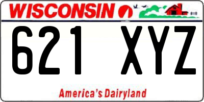 WI license plate 621XYZ