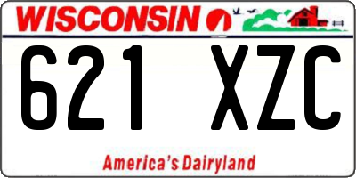 WI license plate 621XZC