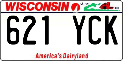 WI license plate 621YCK