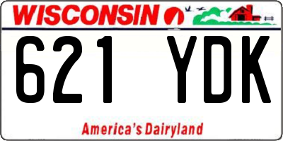 WI license plate 621YDK