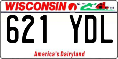 WI license plate 621YDL