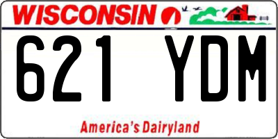 WI license plate 621YDM