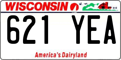 WI license plate 621YEA