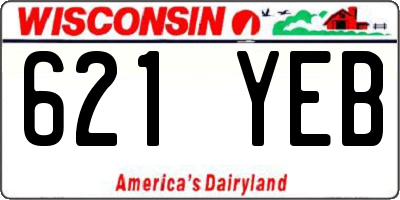WI license plate 621YEB