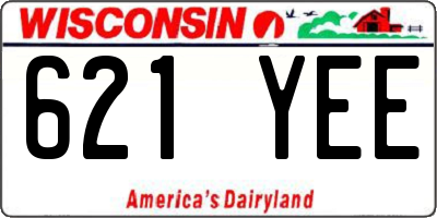 WI license plate 621YEE