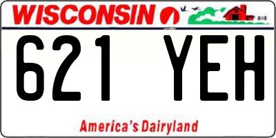 WI license plate 621YEH