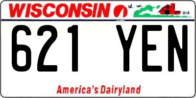WI license plate 621YEN