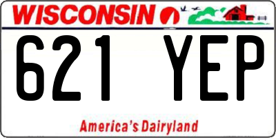 WI license plate 621YEP