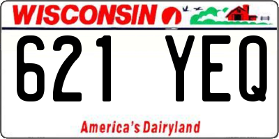 WI license plate 621YEQ