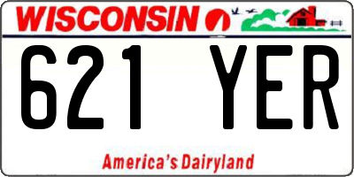 WI license plate 621YER