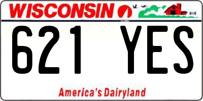 WI license plate 621YES