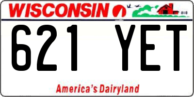WI license plate 621YET