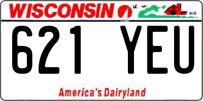 WI license plate 621YEU