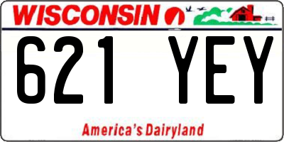 WI license plate 621YEY
