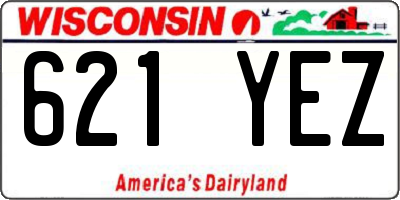 WI license plate 621YEZ
