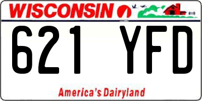 WI license plate 621YFD