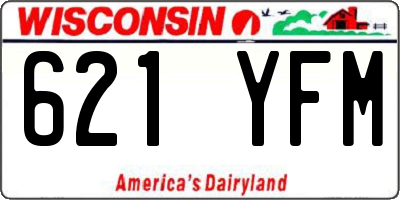 WI license plate 621YFM