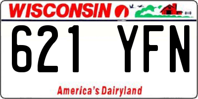 WI license plate 621YFN