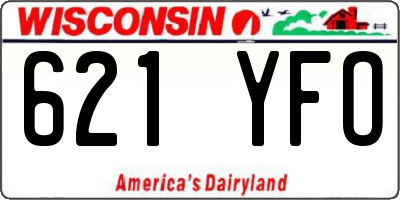 WI license plate 621YFO