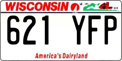 WI license plate 621YFP
