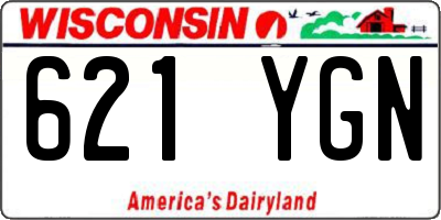 WI license plate 621YGN