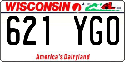 WI license plate 621YGO