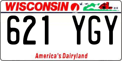 WI license plate 621YGY