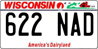 WI license plate 622NAD