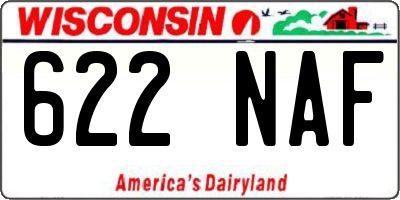 WI license plate 622NAF