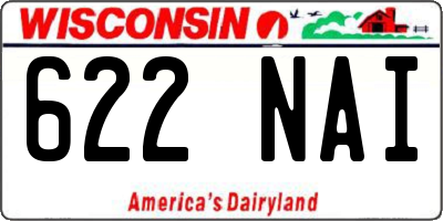 WI license plate 622NAI