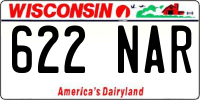 WI license plate 622NAR