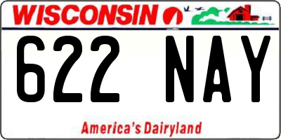 WI license plate 622NAY