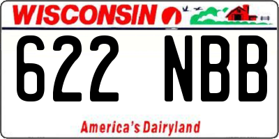 WI license plate 622NBB