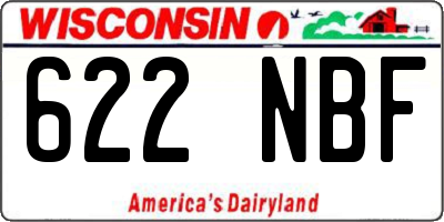 WI license plate 622NBF