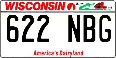 WI license plate 622NBG