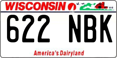 WI license plate 622NBK