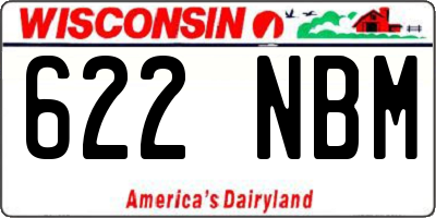 WI license plate 622NBM