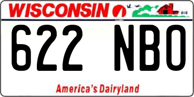 WI license plate 622NBO