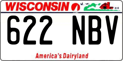 WI license plate 622NBV