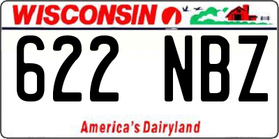 WI license plate 622NBZ