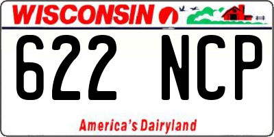 WI license plate 622NCP