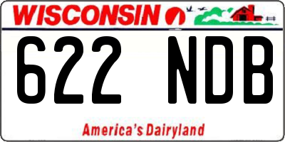 WI license plate 622NDB