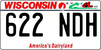WI license plate 622NDH