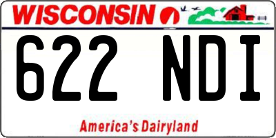 WI license plate 622NDI