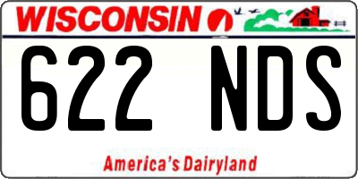 WI license plate 622NDS