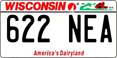 WI license plate 622NEA