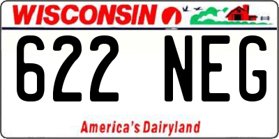 WI license plate 622NEG